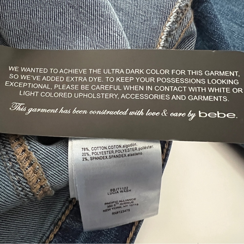 bebe Cropped Bling Denim Jacket - Picture 13 of 16
